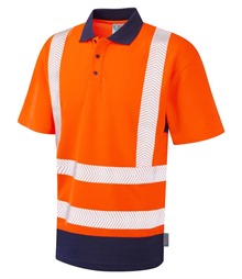LEO WORKWEAR MORTEHOE ISO 20471 Cl 2 Dual Colour Coolviz Plus Polo Shirt